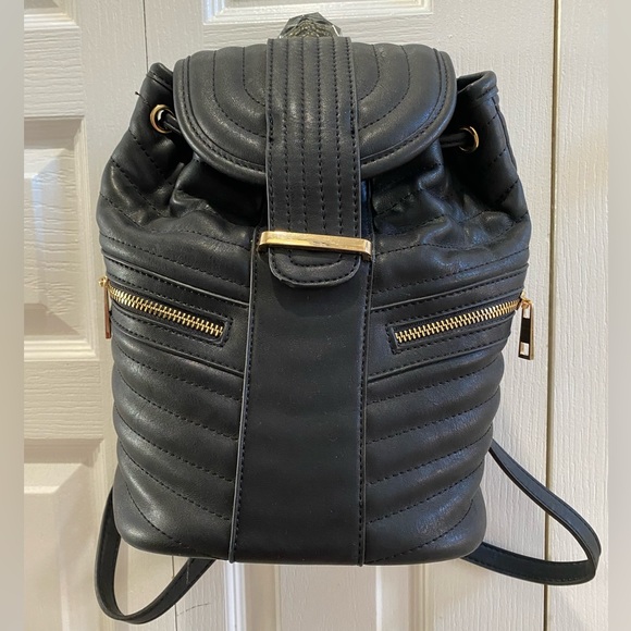 *SOLD* Leather-look backpack purse - Picture 2 of 4